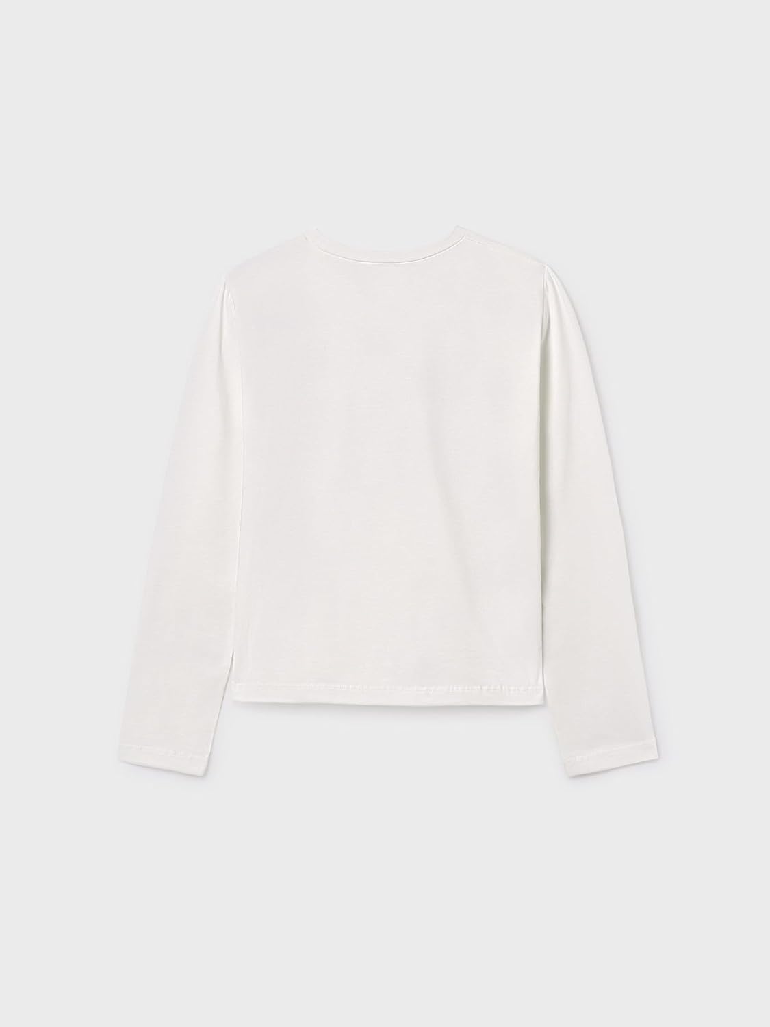 Mayoral L/s Basic t-Shirt for Girls Cream-Blac