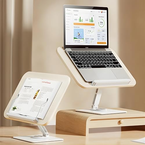 Image of Sunchhaya New Upgraded Book Stand for Reading, Writing, Painting and Used As Laptop Stand for Desk, 360 Degree Rotatable Multi-Functioal Book Reading Stand Adjustable Height-Angle (YD-11)