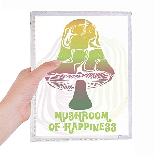 Carnet de notes en spirale rechargeable de haute qualité vert champignon