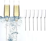 Schwimmende Champagnergläser Set, Langstiel-Champagnerflöten für Partys und Pool, schwimmende Weingläser, zum Genießen von Getränken im Wasser