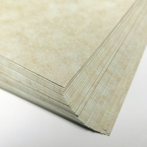 Image of 120 Sheets Parchment Paper for Certificates, 8.5 inch x 11 inch, 100 GSM Double-Sided Stationery Paper for Resumes & Diplomas, Printer-Friendly (Ivory) (Pack of 2)