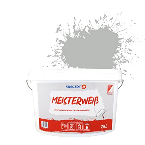 Farbklecks24 Meisterweiß Color, Wandfarbe Grau 7-0 (2,5L),(versch....