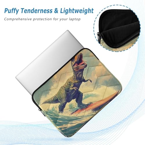 Funda para portátil de 13-14 pulgadas impermeable con diseño de dinosaurio miniatura 5