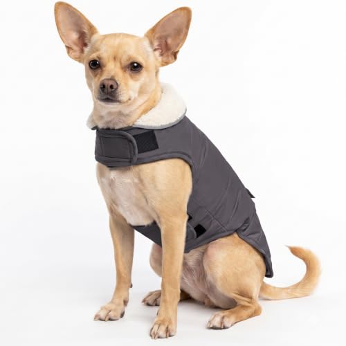 S Dog Winter Coat for Small Dogs 5-10LB Easy On/Off Velcro Dog Snow Jacket