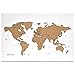 Navaris Tablero de Notas de para rascar - Pizarra magnética con Mapa...