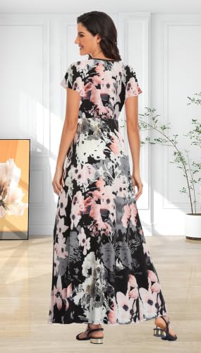 Image of Mommy Jennie Women's Maxi Dresses Short Sleeve Long Casual Summer Sundresses