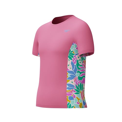 Speedo Girl's Uv Swim Shirt Short Sleeve Printed Rashguard - image 8
