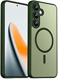 SPIDERCASE Magnetic for Samsung Galaxy S25 FE Case, [10 FT Military Grade Drop Protection] Heavy Duty Shockproof Phone Case for Galaxy S25 FE 5G, Green