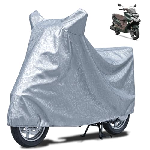 Image of FABTEC Waterproof Scooty Body Cover Compatible with Suzuki Burgman Street 125, A2 (Silver)
