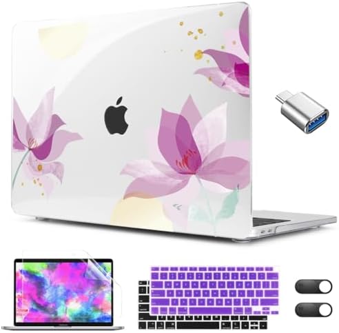 CISSOOK MacBook Air 13 Inch Case 2020-2021 M1 A2337 A2179 A1932 - Hard Shell + Keyboard Cover + Screen Protector, Abstract Design