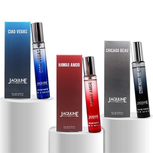Image of JAQULINE USA Summer Cities Collection | Mini Pocket Long Lasting Perfume Combo | Gift Set | For Men Women - 15ml x 3