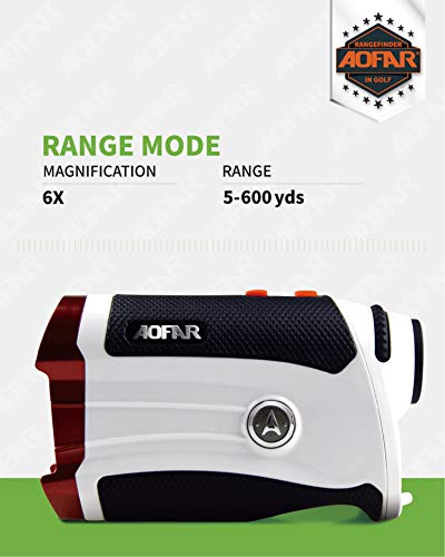 AOFAR-GX-2S-Telemetro-de-Golf-con-Pendiente-de-OnOff-con-Bloqueo-de-Bandera-y-Vibracion-600-Yards-White-Range-FinderImpermeableEmbalaje-de-Regalo