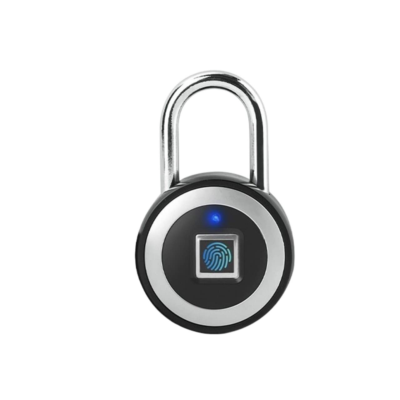 USB Akumulator Inteligentny zamek do drzwi Kłódka na odcisk palca Szybkie odblokowanie Stop cynku Metal Wysoka identyfikacja Blokada bezpieczeństwa(P2Z-BLACK)