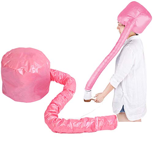 Cuffia per Asciugacapelli,Bakacase Casco per Asciugatura Cuffia Asciugare Capelli con Cinturino Regolabile Portatile Salone Hair Dryer Cap (Rosa)