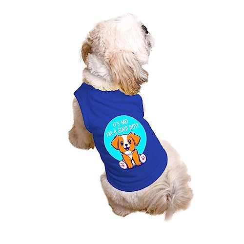 Image of Ruse I m a Good Boy Printed Summer Dog Round Neck Sleeveless Vest Tank T-Shirt /Tees Apparel /Clothes /Tees Gift for Dog (Royal Blue, XL) (Retrievers, Labs etc)