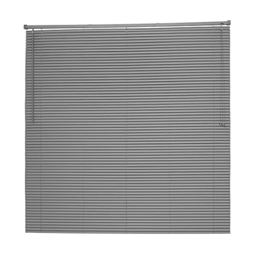 Persiana para Janela com Lâminas Horizontais de PVC 25mm, L 80 cm x A 1,30 m, Cinza Chumbo