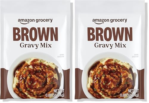 Image of Amazon Grocery, Brown Gravy Mix, 0.87 Oz (Pack of 2)