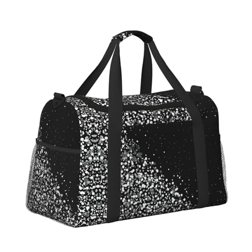 Bolsa de viaje grande e impermeable en blanco y negro 3