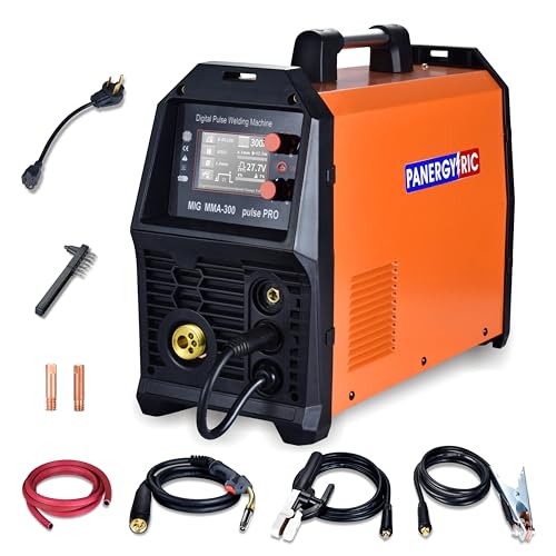 5 Powerful 300 Amp Welding Machines for Fabricators 1 PANERGYRIC Aluminum MIG Welder with Dipulse 300A 110V/220V Dual Voltage 5 in 1 Multifunctional Welding Machine Gas/Gasless Flux MIG/Pulse MIG/Lift TIG/Stick with LCD Digital Display