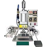 Máquina de estampado en caliente, máquina neumática de bronceado en relieve de 500 W, totalmente automática con placa de calefacción de 10 x 13 cm