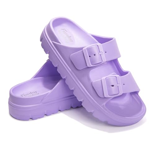 image for FUNKYMONKEY EVA Slides for Women Thick-sole Adjustable Double Buckle W