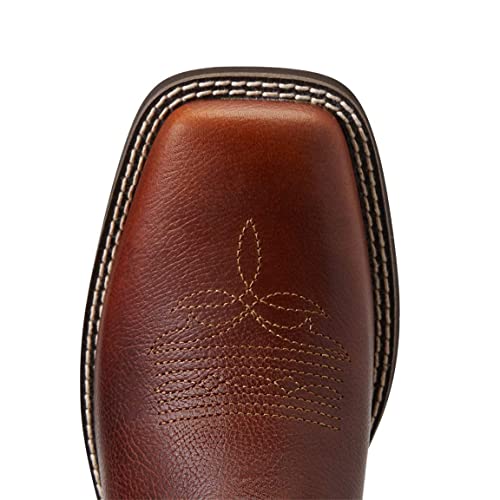 Ariat Womens Delilah Stretchfit Embroidery Square Toe Casual Boots Mid Calf Low Heel 1-2" - Brown4