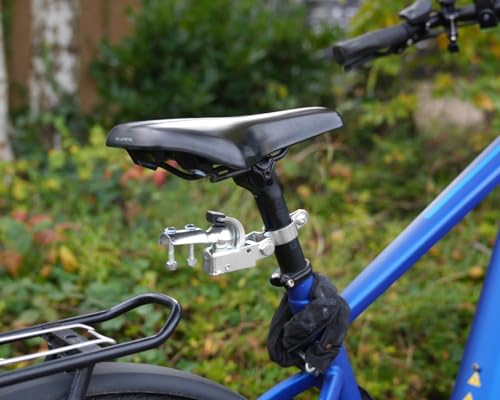 2EXTREME Premium Fahrrad-Anhängerkupplung für 25,4-31,8mm Sattelstützen, Universeller Zugmaul Adapter, Robust & Einfache Montage, Ideal für Einkauf, Camping