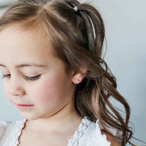 Cherished Moments Children's Sterling Silver Small Cross Earrings with Screw Backs for Baptism, Christening Gift for Babies, Toddlers, and Little Girls3