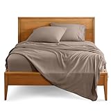 Bare Home Split King Sheet Set - 1800 Ultra-Soft Microfiber Bed Sheets - Double Brushed Breathable Bedding - Hypoallergenic – Wrinkle Resistant - Deep Pocket (Split King, Taupe)
