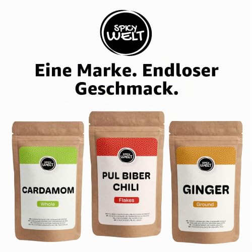 Foto von Spicy Welt Kerbel Gerebelt (100g) – Getrocknete Kerbelblätter für Salate, Suppen, Omeletts, Saucen und Feine Kräuterküche | Mild, Grün und Aromatisch | 100% Naturrein, Ohne Zusätze