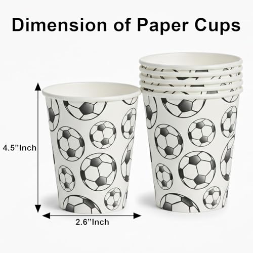 Image of Rozi Decoration Football Theme Party Set - 28 Pcs Plates Cups Napkins