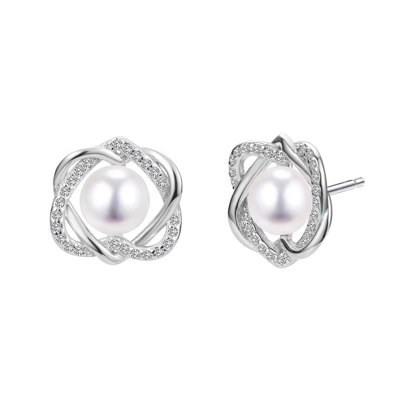 NONNYL Gifts for Wife Women-Pearl Earrings Jewelry Gifts for Girlfriend Birthday Day Gifts Anniversary Christmas Gifts Valentines Day