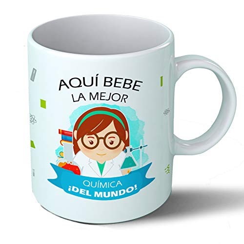 Planetacase - Taza química - Regalo Original - Cerámica 330 mL - Taza Desayuno Apta para Microondas y Lavavajillas - Laboratorio - Resistente a Lavados