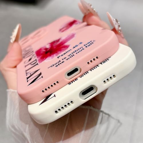 Coque iPhone 11 verset de la Bible God's Plan TPU antichoc rose