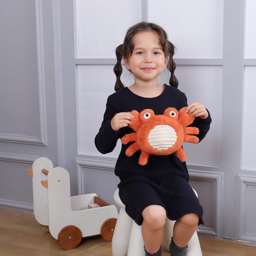 Apricot Lamb – Kuscheltier Krabbe 23 cm – Meerestier Plüschtier Plüsch Spielzeug weich&waschbar Geschenk für Kinder Baby Mädchen Junge
