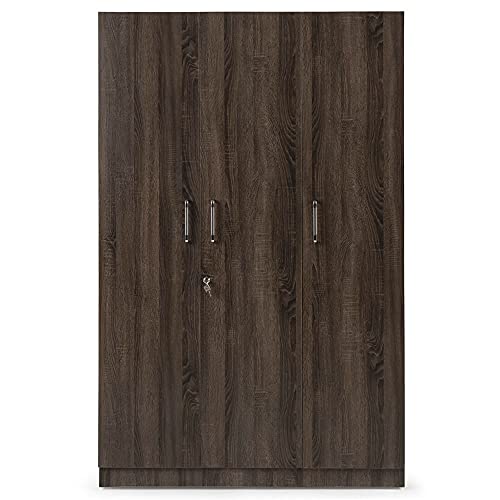 Image of Wakefit Wardrobe | 1 Year Warranty | Engineered Wood Almirah, Cupboard for Clothes Storage | 3 Door, 1 Drawer, 1 Hanging Space | Gingham - Napa Oak