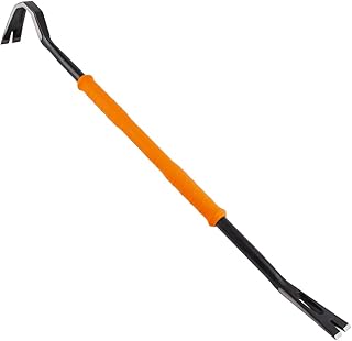 Klein Tools 66096 36-Inch Gooseneck Wrecking Bar and Nail Puller, Heavy Duty Forged Carbon Steel, Pry Bar for Demolition