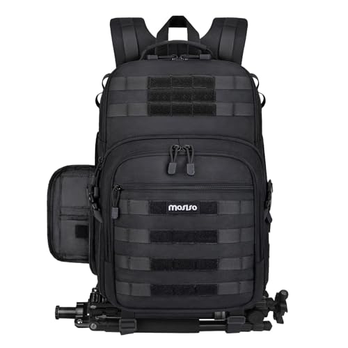 Sac à dos caméra DSLR MOSISO avec compartiment PC 16 pouces, noir