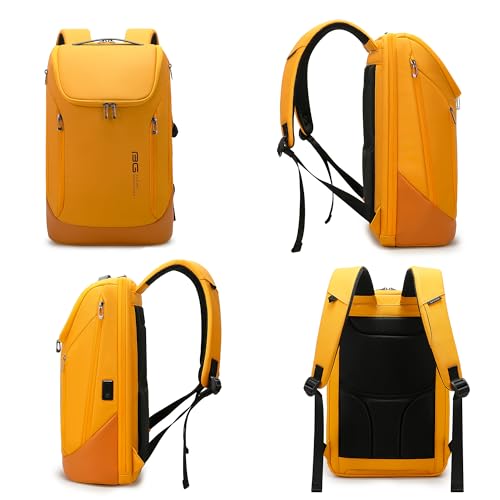 Image of Red Lemon BANGE Captain 30L Business Smart Waterproof Backpack fit Upto 15.6 Inch Laptop Backpack with USB&Type-C Charging Port,Travel Durable Backpack for Men and Women (Sporty Yellow)