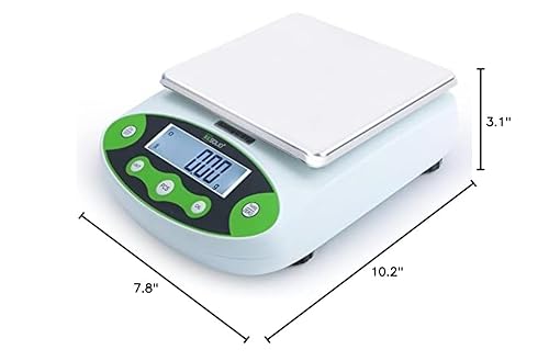 Miniatura 8 de U.S. Solid Balanza analítica digital 11.0 lbs x 0.00 oz, báscula de laboratorio de alta precisión, 10 unidades de pesaje, CA 100 V-240 V y CC 9 V,