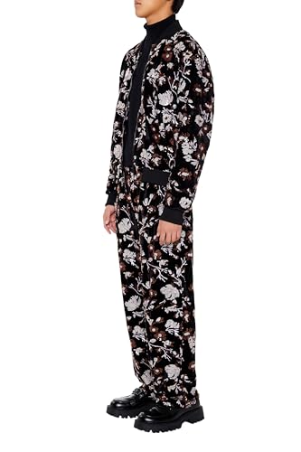 Forever 21 mens Sequin Floral Print Joggers3