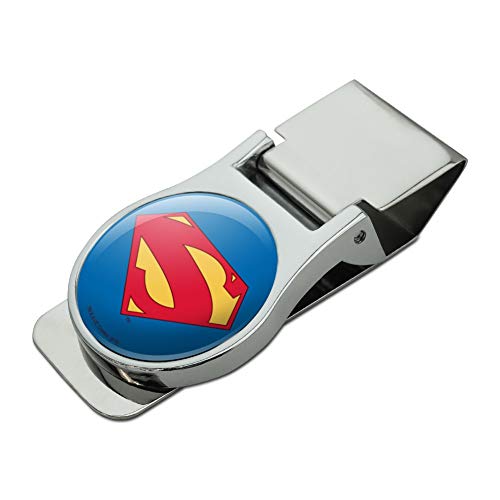 GRAPHICS & MORE Superman New 52 Shield Logo Satin Chrome Plated Metal Money Clip