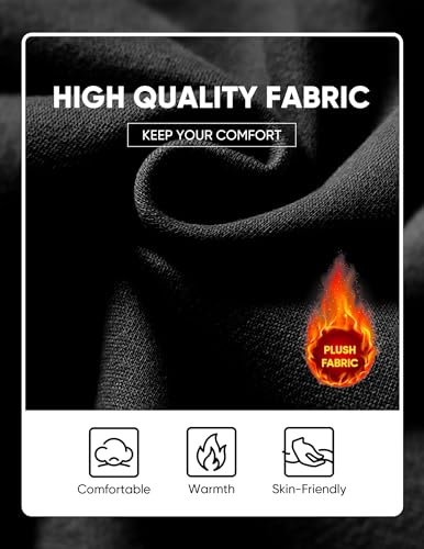 JMIERR Men's Hooded Cotton Collar Drawstring Essential Hoodies Pullover Sweatshirts Casual Long Sleeve Shirts Quarter Sweater, US38(S), Black