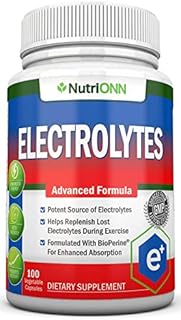 Electrolytes - 100 Natural Electrolyte Replacement Capsules - Premium Keto Friendly Pills - No Sugar - Great for Hydration, Recovery and Hangovers - Trace Minerals Potassium, Magnesium, Sodium Salts