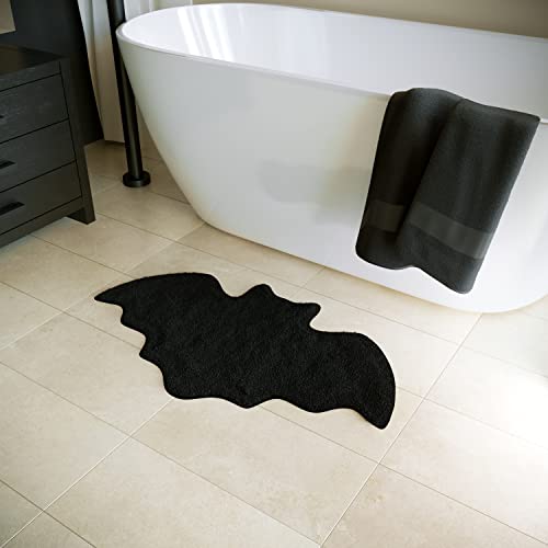 Halloween Bat Bath Mat - Rugs Bat Decor - Bats Bathroom Rug Decoration Black Gothic Gift Goth Gifts Room Decorations Spooky Witch Witchy Home Batman Cute Mats For Kitchen Bedroom Addams Family Decor #TOP1