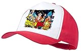 MERCHANDMANIA Gorra ROJA Dragon Ball Super Logo Anime Color Cap