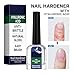 linkendly Natural Nail Repair Solution, Hyaluronic acid Anti-fracture natural luster Easy to apply nail hardener Calcium，11ml/0.37 fl oz.