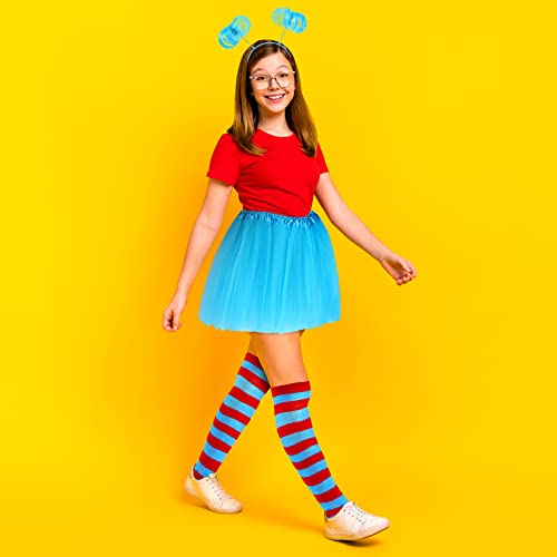 Disfraz completo para niña con falda tutu azul y accesorios miniatura 5