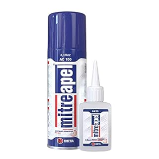 MITREAPEL Super CA Glue with Adhesive Activator (0.80 oz - 3.30 fl oz.) - Cyanoacrylate Super Glue for Plastic, Glass, Ceramic, DIY Projects, 3D Printing (1 Pk)