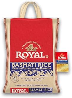 Authentic Royal - Naturally Aged Long Grain Indian White Basmati Rice - 20 Pound